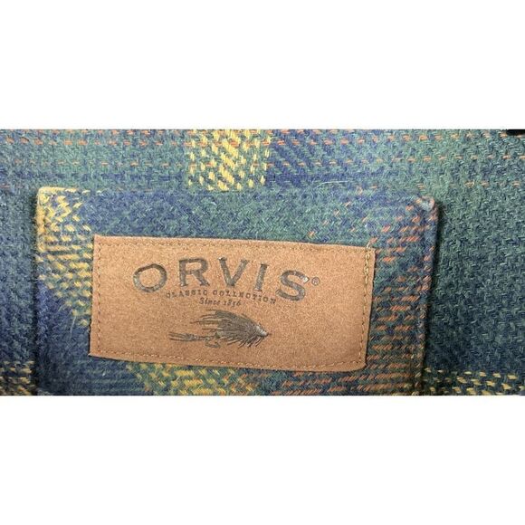 Orvis Men's Classic Collection Plaid Flannel Button-Up Shirt/Shacket w/Pockets - Picture 7 of 12